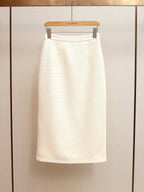 michaelia Cream Boucle Tailored Midi Dress set Avalabel