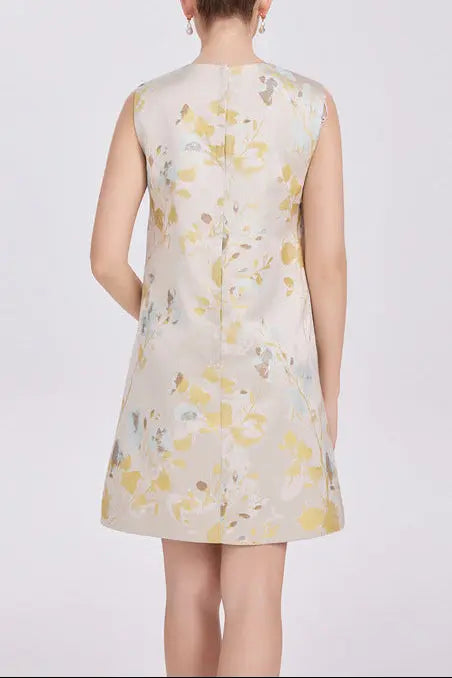 heloise multicolor floral embroidery sleeveless mini dress Avalabel
