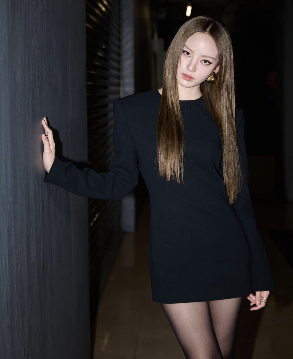 hedda Crepe Suit mini Dress in black Avalabel