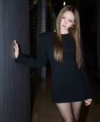 hedda Crepe Suit mini Dress in black Avalabel