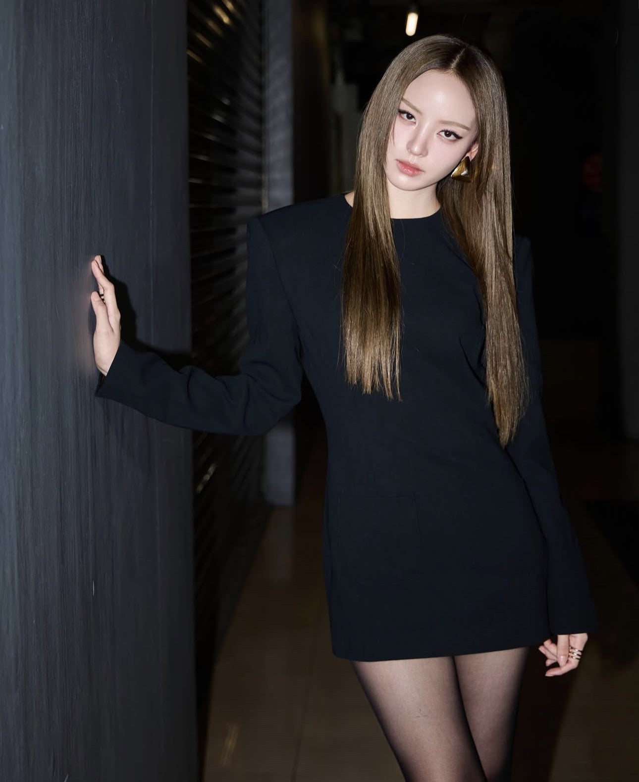 hedda Crepe Suit mini Dress in black Avalabel