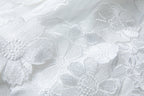 Georgia 3d Floral Lace Mini Dress in White Avalabel