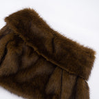 stacey One Shoulder Furry Top Avalabel