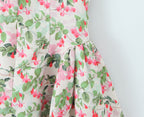 Plunge Neck Floral Mini Dress Avalabel