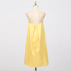 Edwina Applique Floral Embroidered Mini Dress in Yellow Avalabel