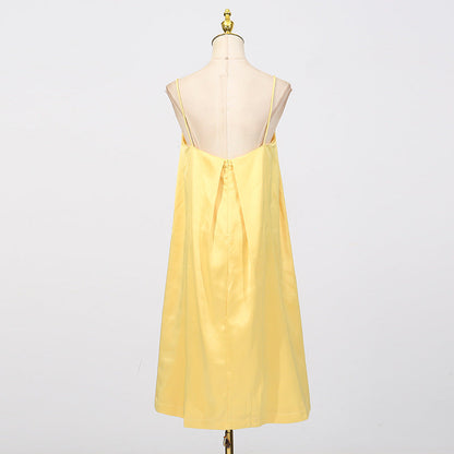 Edwina Applique Floral Embroidered Mini Dress in Yellow