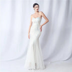 sparkle strapless tulle maxi dress Avalabel