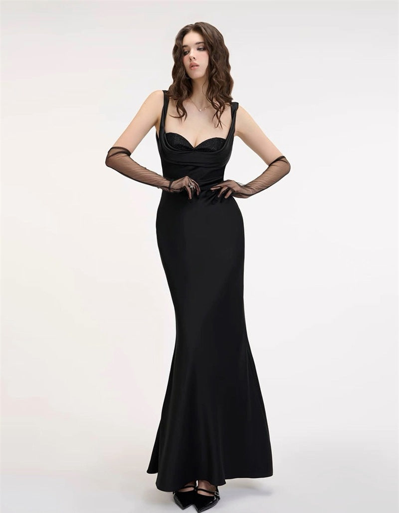 gwendolyn corset bodycon mermaid maxi dress in white Avalabel