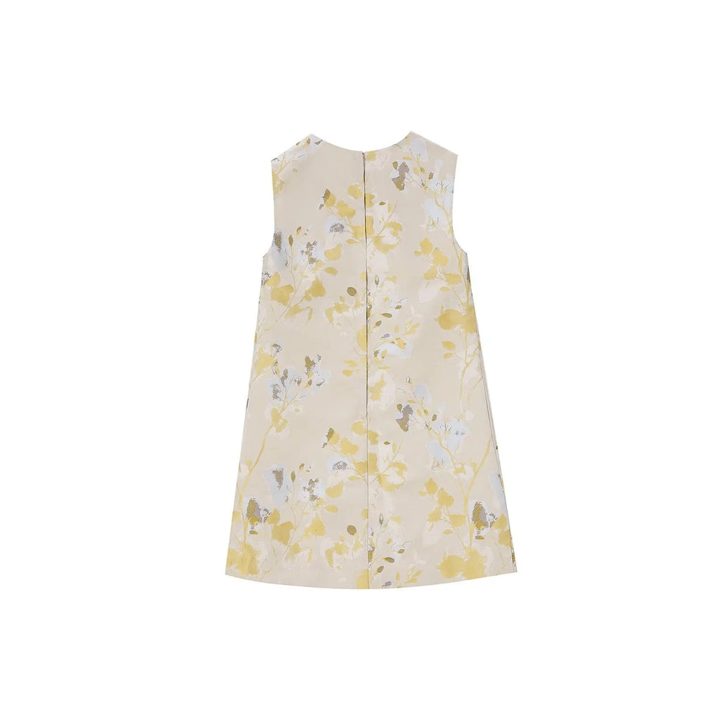 heloise multicolor floral embroidery sleeveless mini dress Avalabel