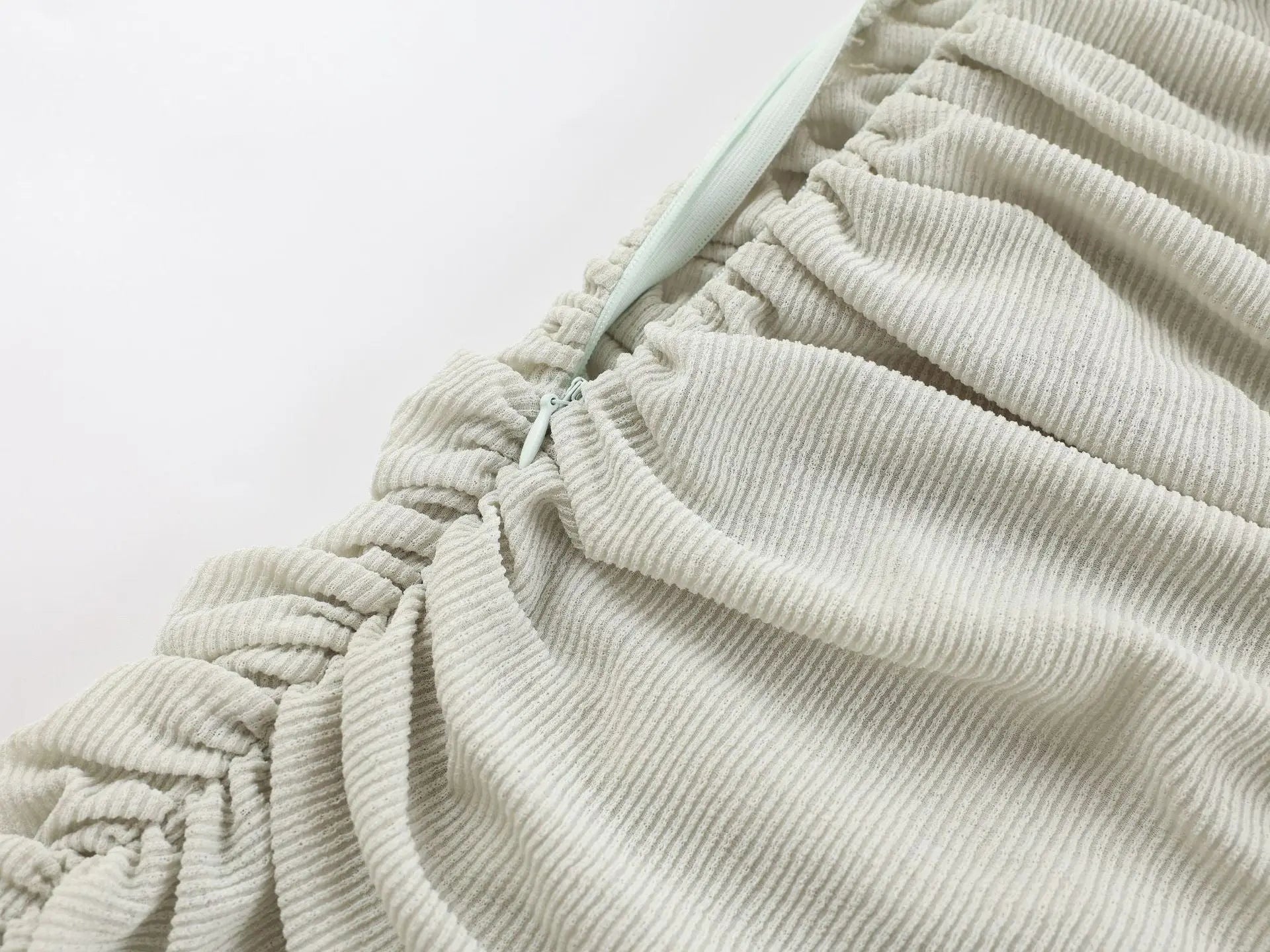 Matcha lace strapless spliced knitted mini dress Avalabel