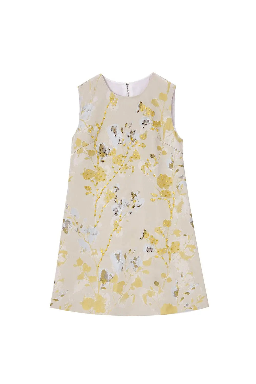 heloise multicolor floral embroidery sleeveless mini dress Avalabel