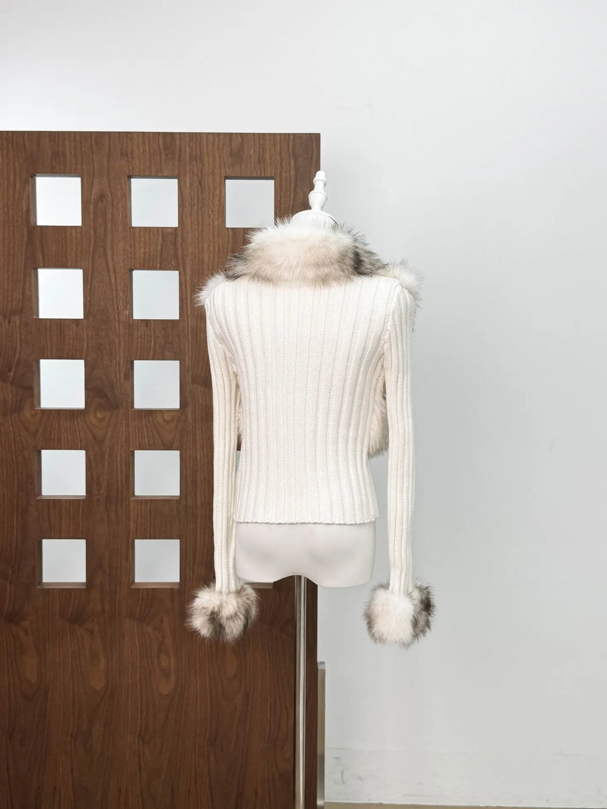 geraldine Faux Fur Knit Coat Avalabel