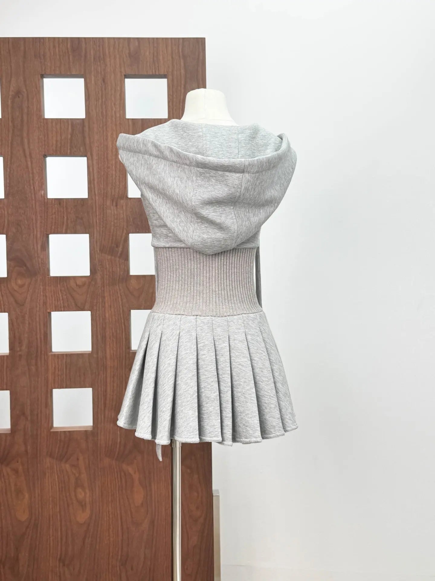 Cliffa Sleeveless Knit Mini Dress - Grey Avalabel