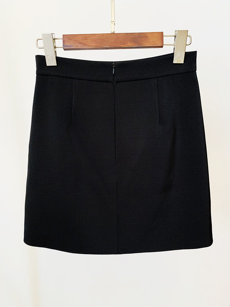 BLACK RHINESTONE EMBELLISHED SKIRT SET Avalabel