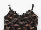 Black Lace Slip Maxi Dress Avalabel