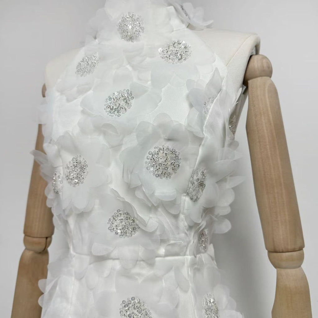 Cherry Blossom Mini Dress in White Avalabel