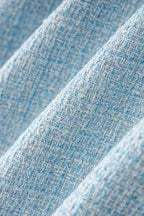 Halter Neck Tweed Vest Mini Dress in Blue Avalabel