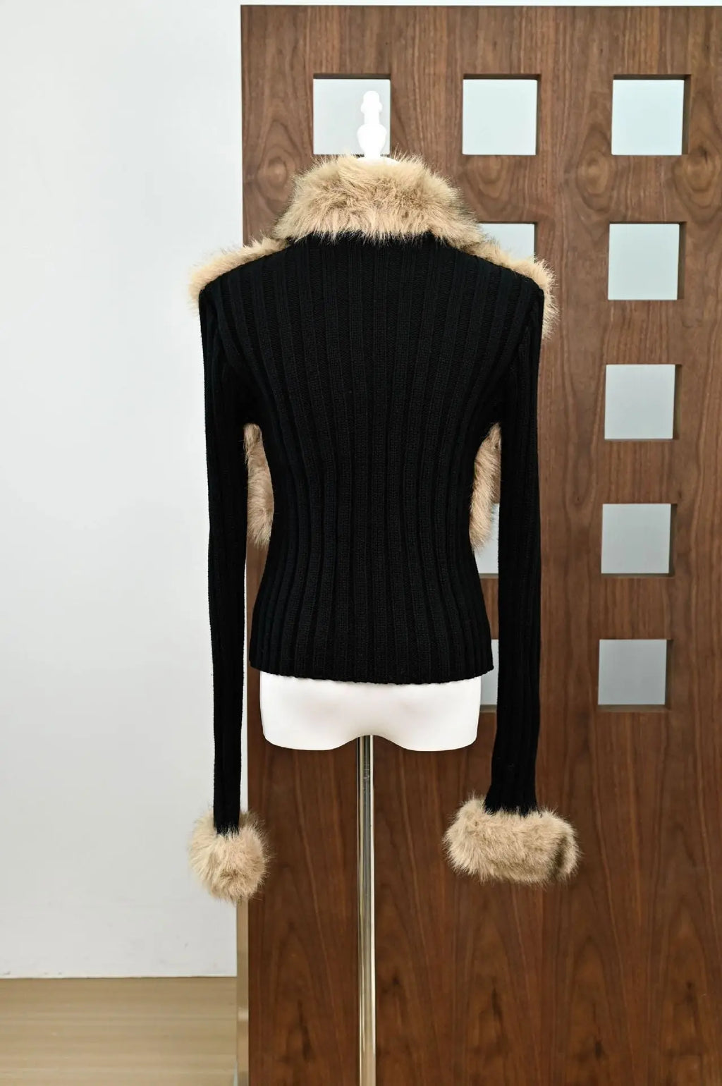 geraldine Faux Fur Knit Coat Avalabel