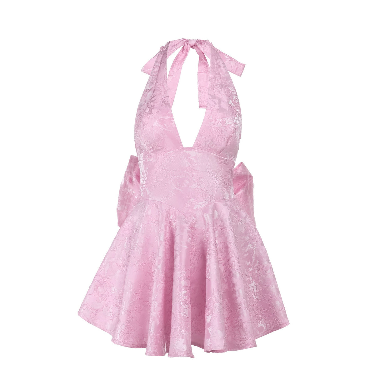 Deep V-neck Short Floral Homecoming Dress Avalabel