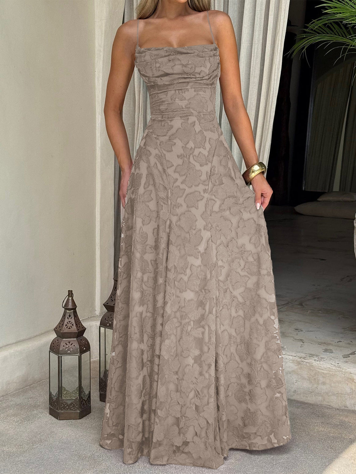 Francis Maxi Dress-Khaki Avalabel