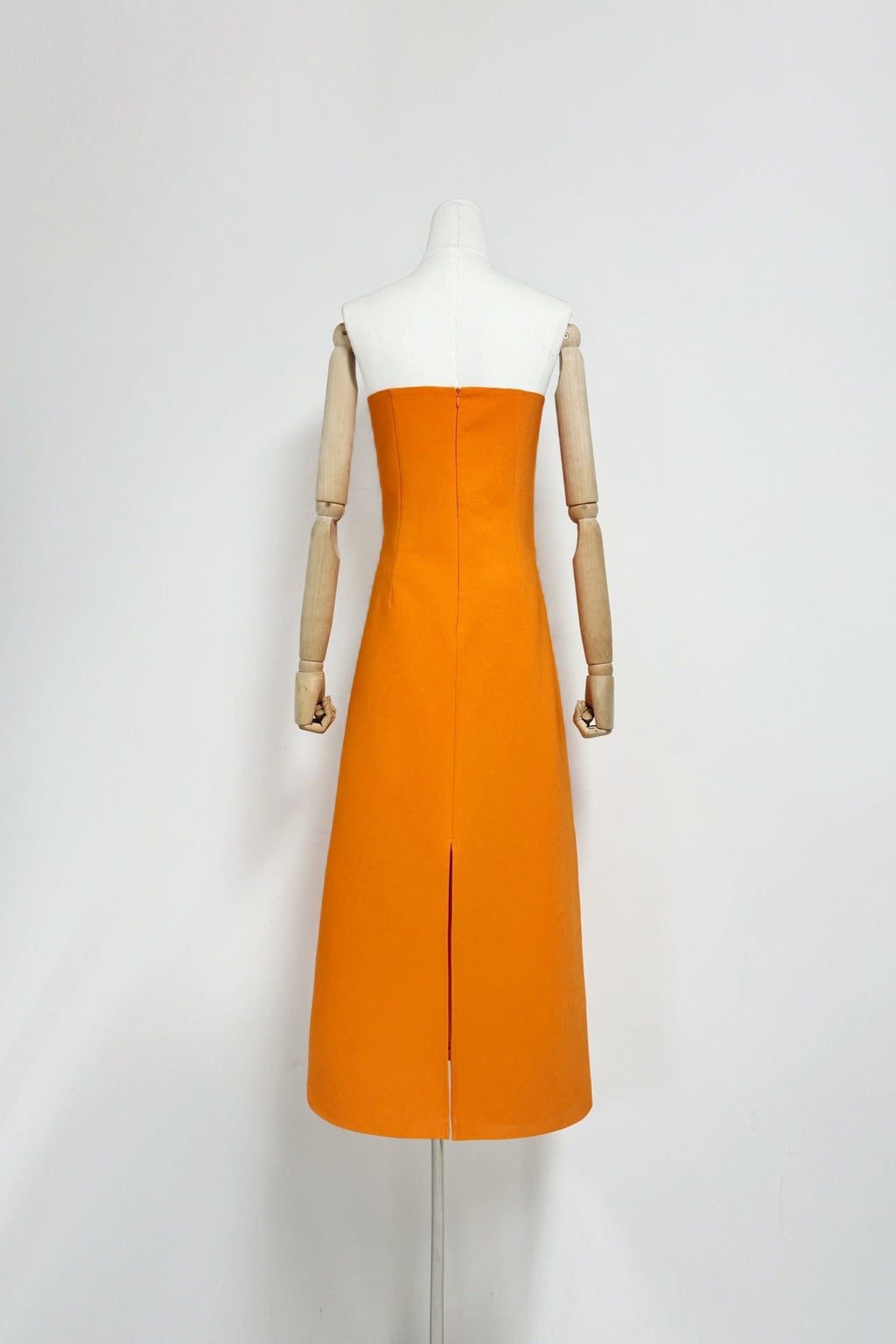 Suzanne Appliqué Floral Bustier Maxi Dress in Orange Avalabel
