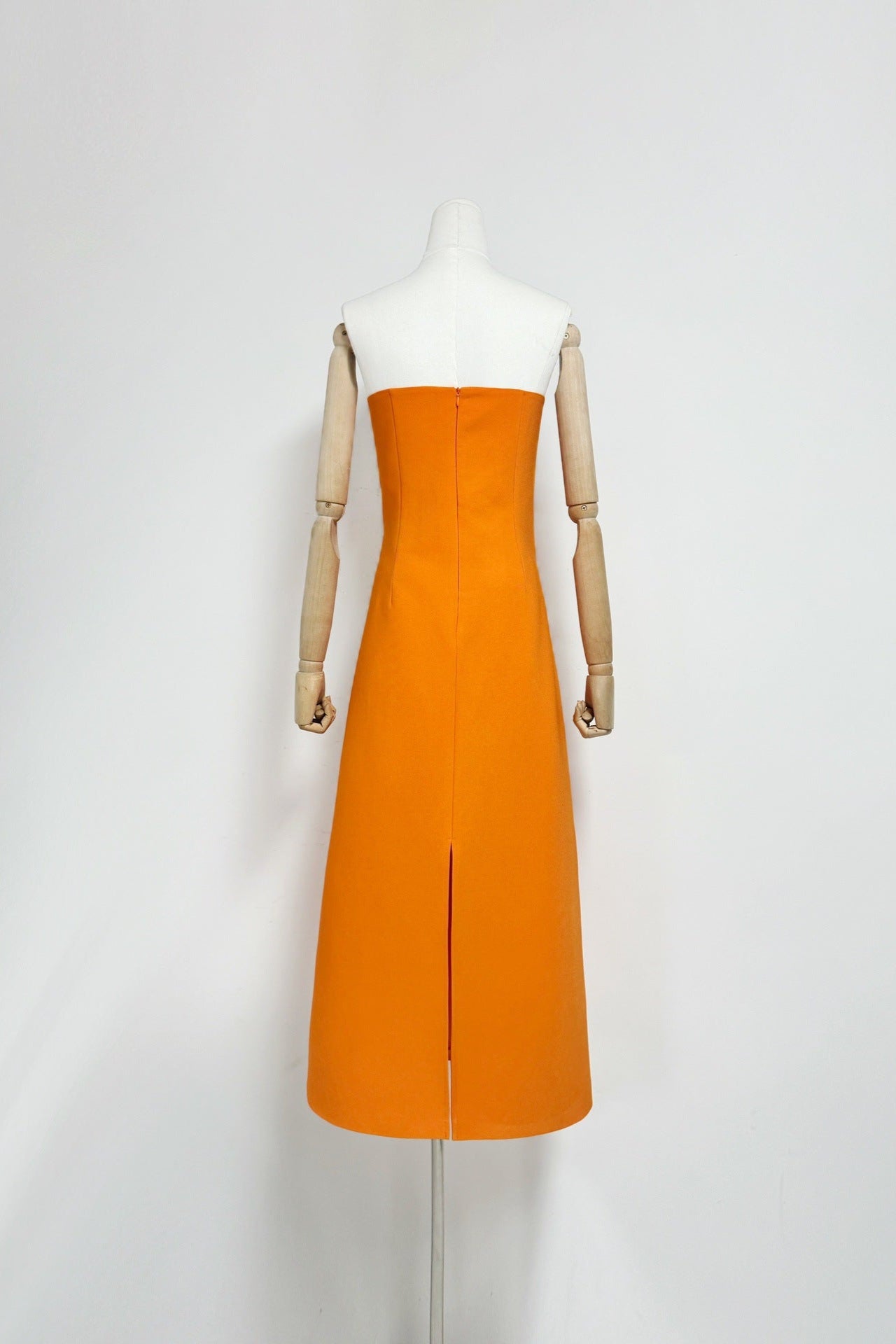 Suzanne Appliqué Floral Bustier Maxi Dress in Orange Avalabel