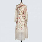 shirley Long Sleeve floral Printed Woven Maxi Dress Avalabel