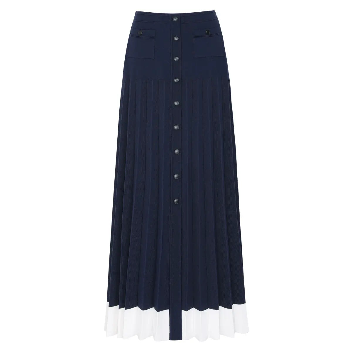 lyuba Two Tone Cropped Sleeveless Cardigan & Knit Skirt Avalabel