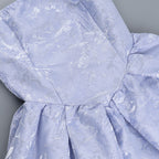 Deborah Halterneck Floral Flare Mini Dress in Blue Avalabel