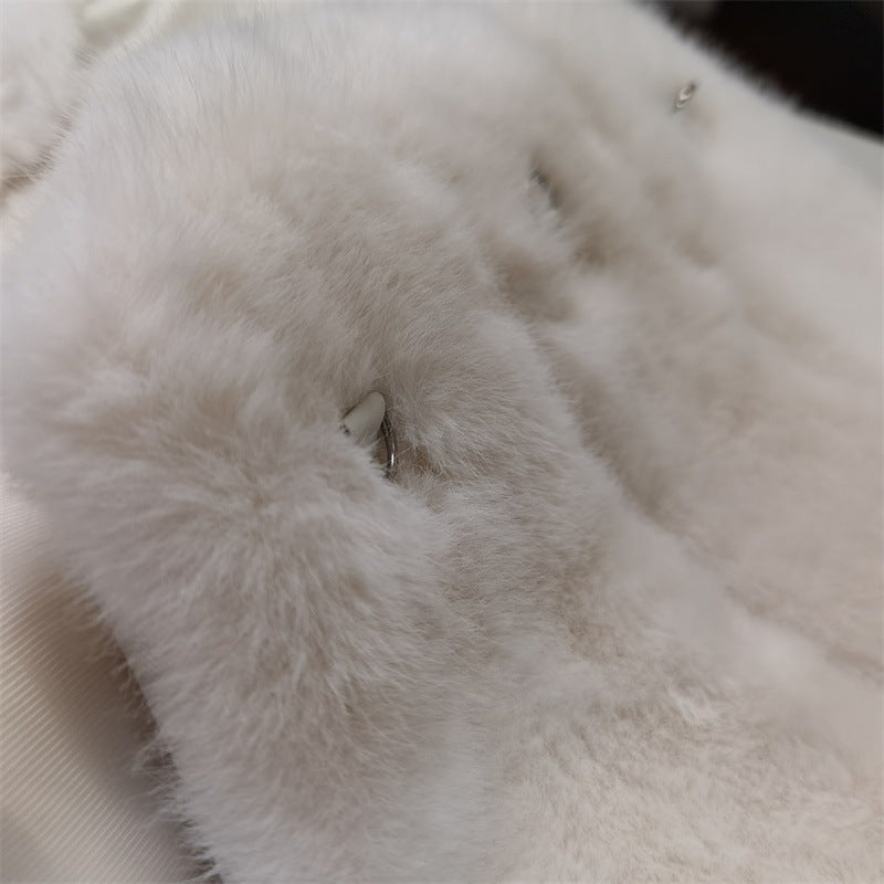 sharon Off Shoulder Faux Fur Two Piece Set Avalabel