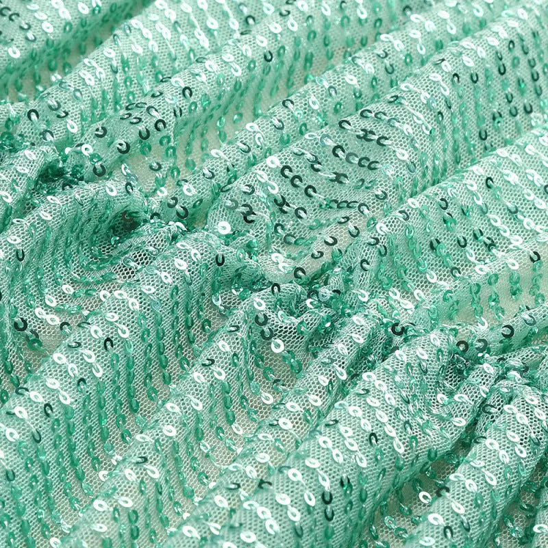 bertha high slit pleated sequin maxi dress in green Avalabel