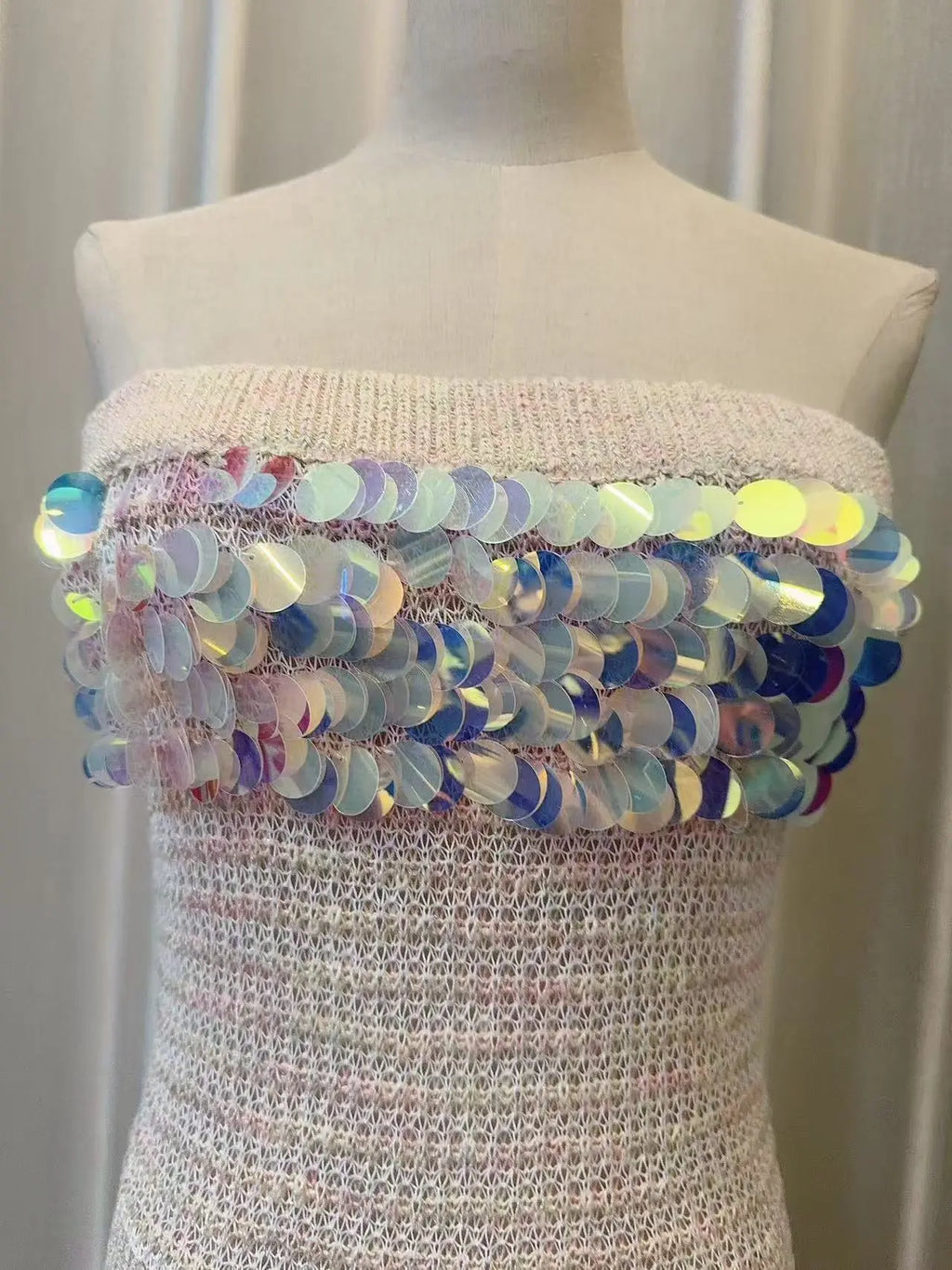 kimberley beige off-shoulder Sleeveless sequin jersey Maxi Dress Avalabel