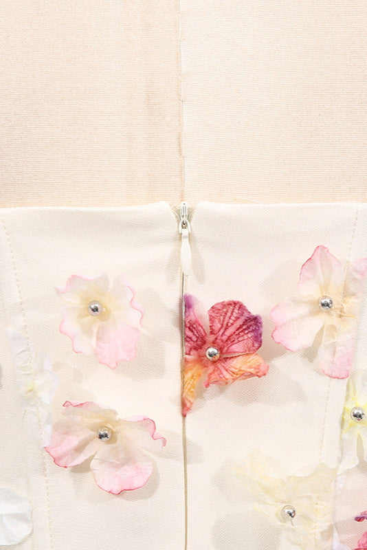 Off-Shoulder Embroidered Maxi Dress in Apricot Avalabel