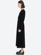 wallis black v-neck bow cutout velvet midi dress Avalabel