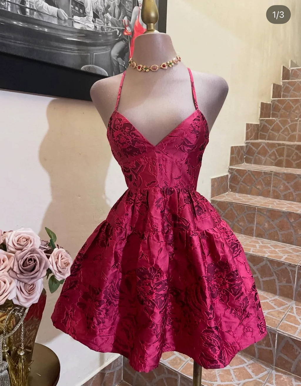 Jacquard dopamine slip mini dress Avalabel