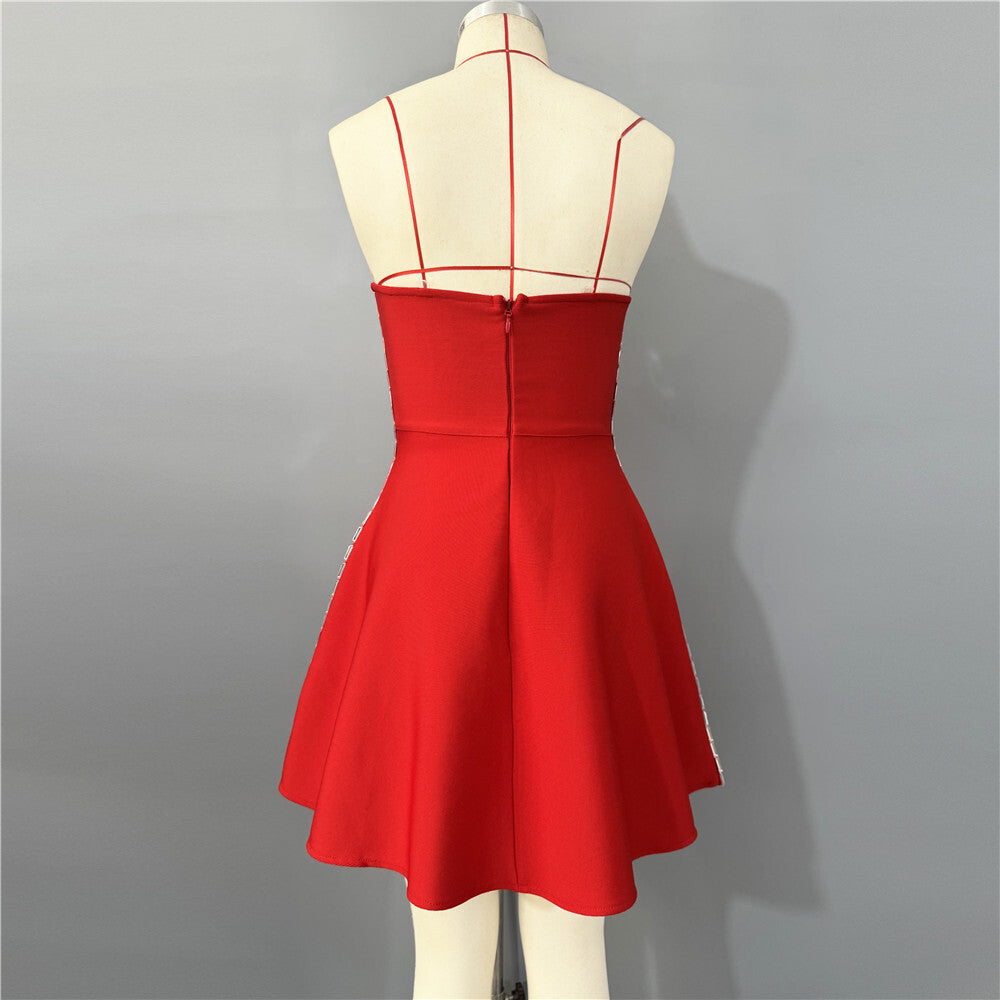 julie Strapless Diamond Bandage Mini Dress Avalabel