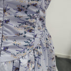 Lesley Blue Floral Print Mini Dress with Bloomers Avalabel