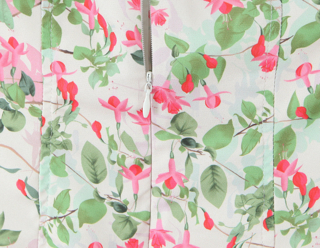 Plunge Neck Floral Mini Dress Avalabel