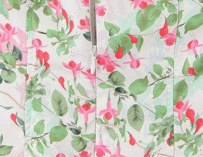 Plunge Neck Floral Mini Dress