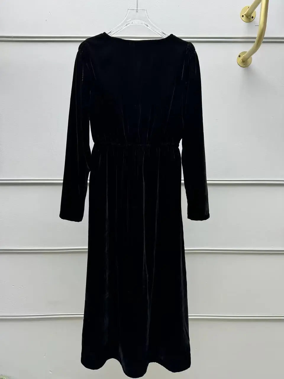 wallis black v-neck bow cutout velvet midi dress Avalabel