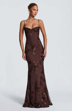 Nefertiti Maxi Dress -Brown Avalabel