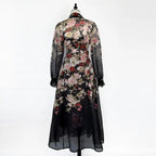 shirley Long Sleeve floral Printed Woven Maxi Dress Avalabel