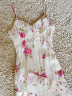 Floral Ruffle Tiered Maxi Dress - Pink & Lvory Avalabel