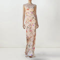 White Floral Slip Maxi Dress Avalabel