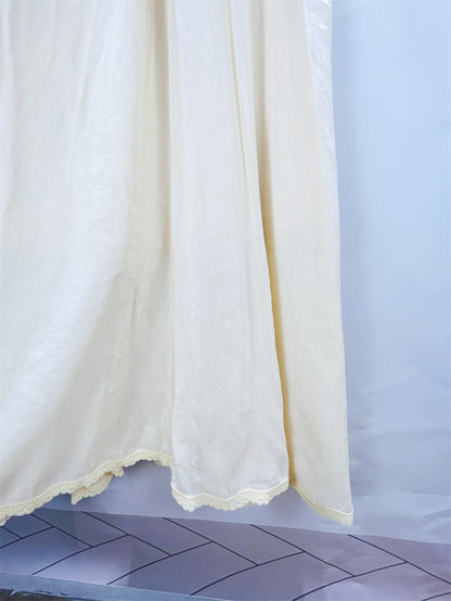 Sleeveless Lace Detail Maxi Dress in Light Yellow