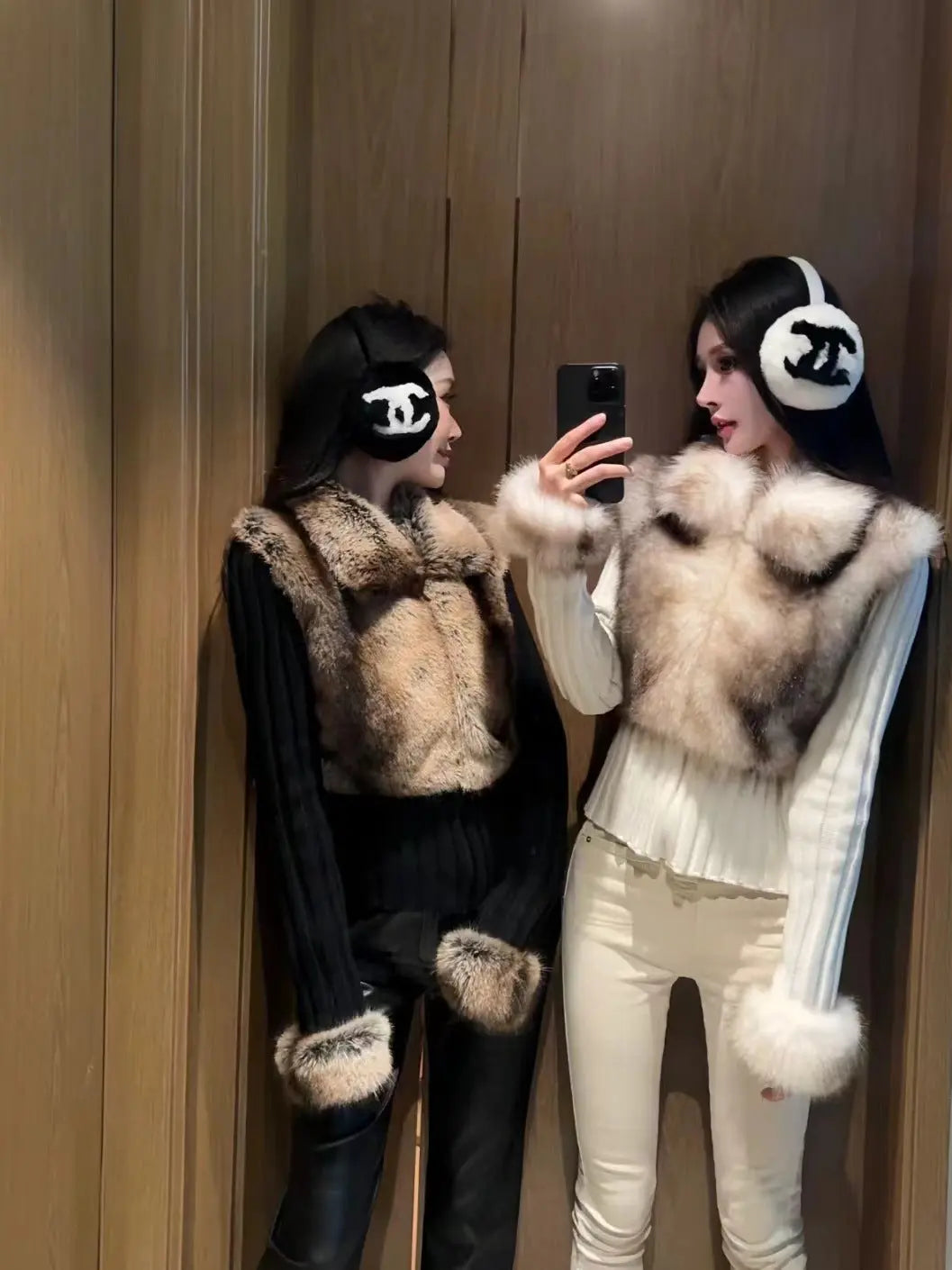 geraldine Faux Fur Knit Coat Avalabel