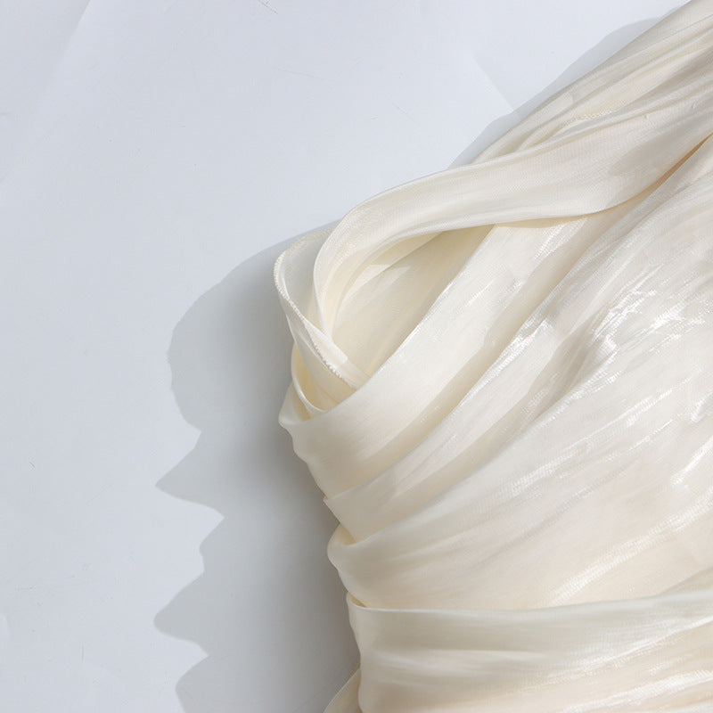 Cornelia Apricot Pleated Draped Mini Dress Avalabel