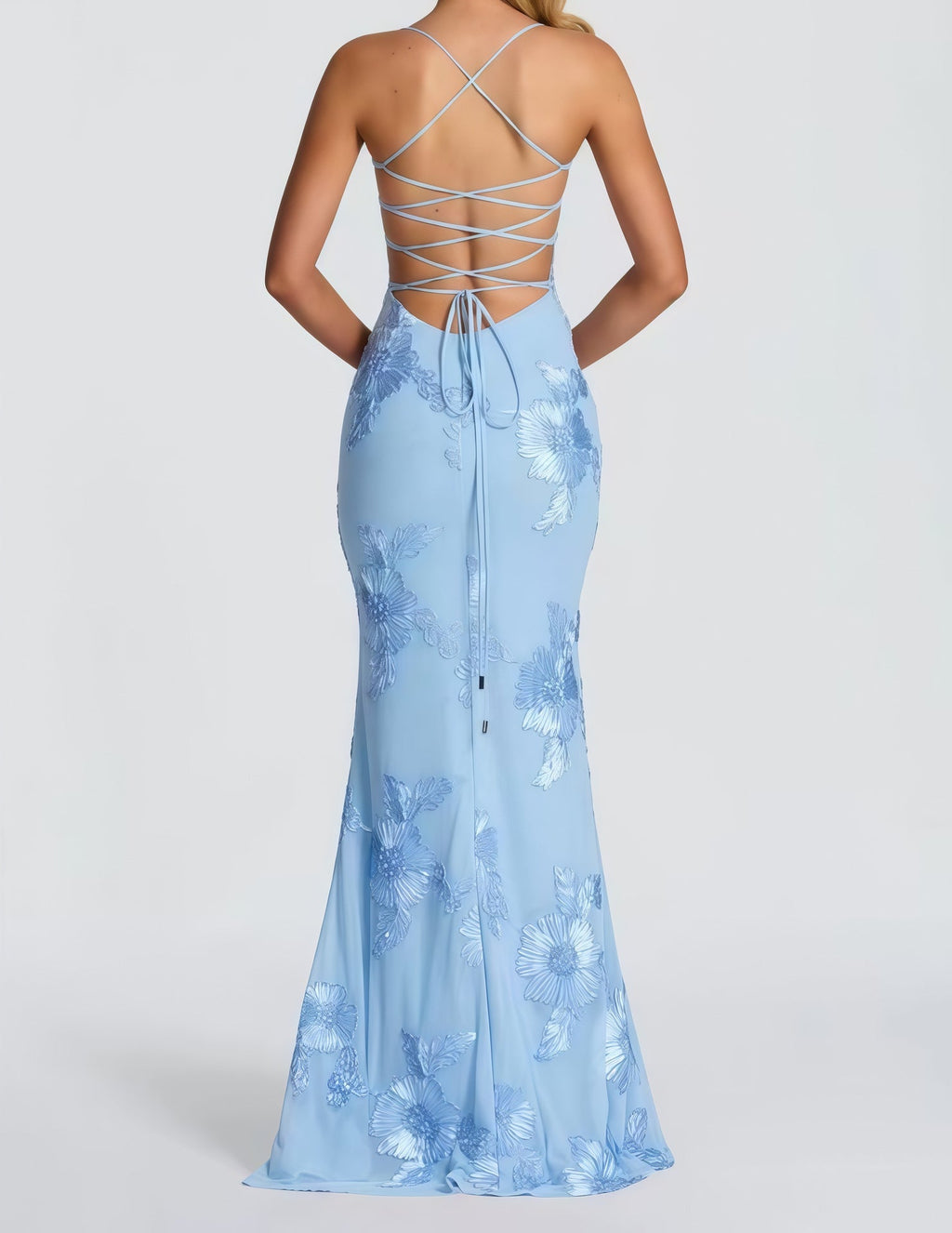 Nefertiti Maxi Dress-Light Blue Avalabel