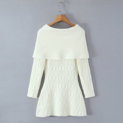 gwendolyn Off Shoulder Knit Mini Dress - White