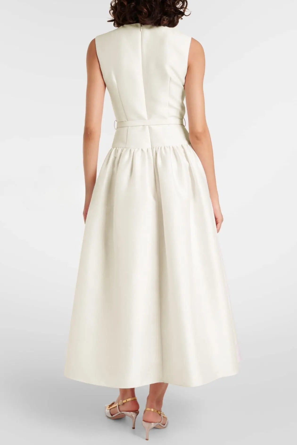 Jocelyn Bowknot-Side Bandage Strapless Maxi Dress in Apricot Avalabel